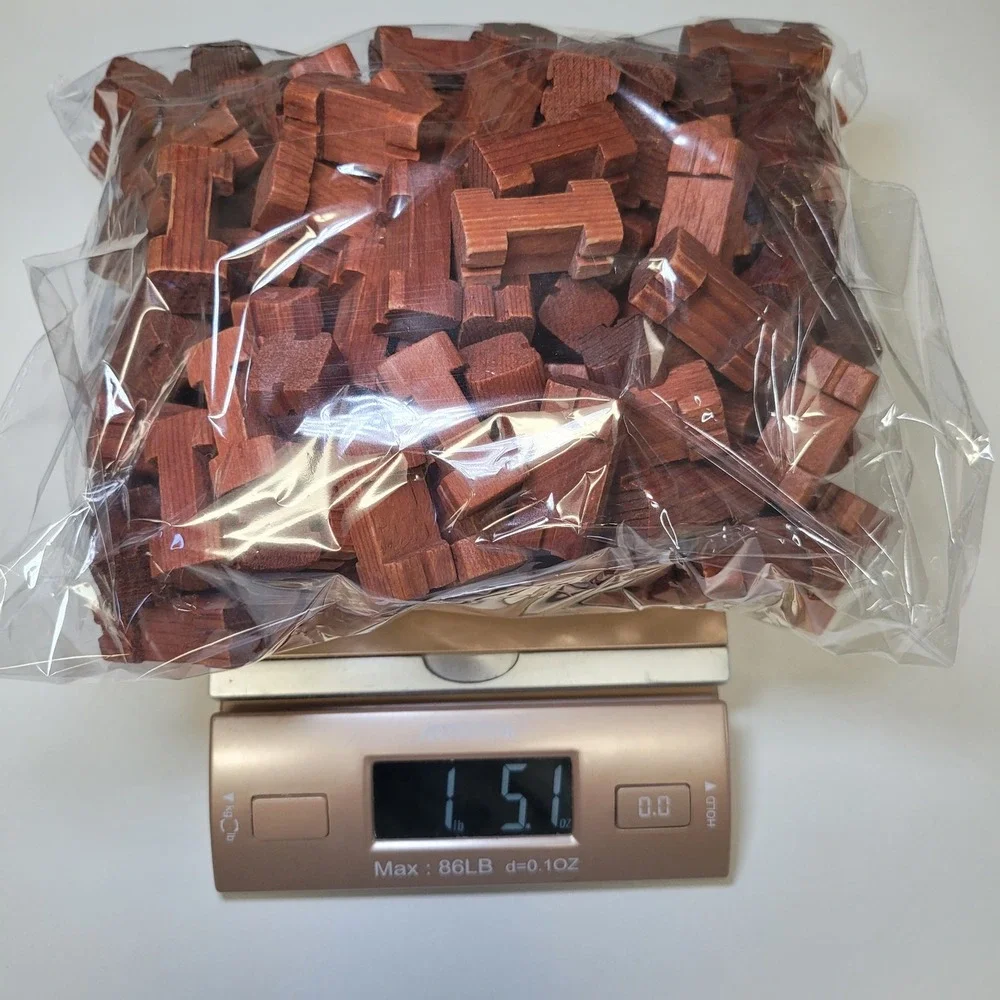 Vintage Lincoln Logs Wood Building Blocks Single Notch Square Lot‎ 1 lb 5 oz